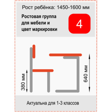 Стол ученический двухместный регулируемый растомат Точка Роста 3-5-2