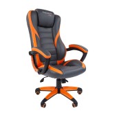 Игровое кресло GAME 22 серый/оранжевый