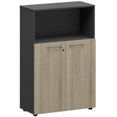 Шкаф средний с нишей СМШ38.28F кронберг/графит